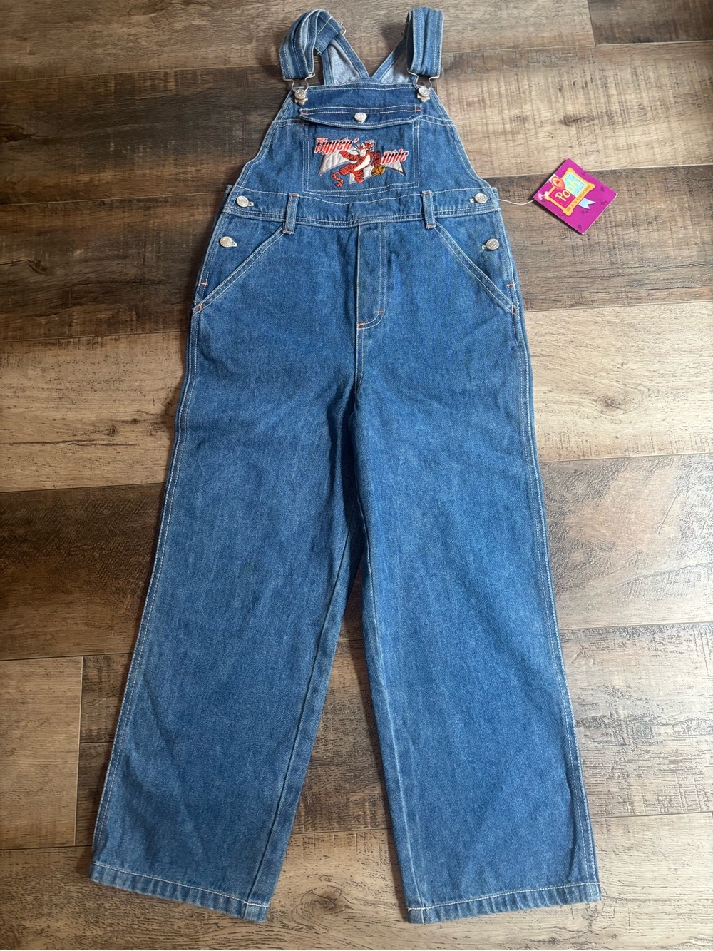 Disney Winnie  the Pooh tigger Blue Denim Kids Overalls with Embroidered Patch